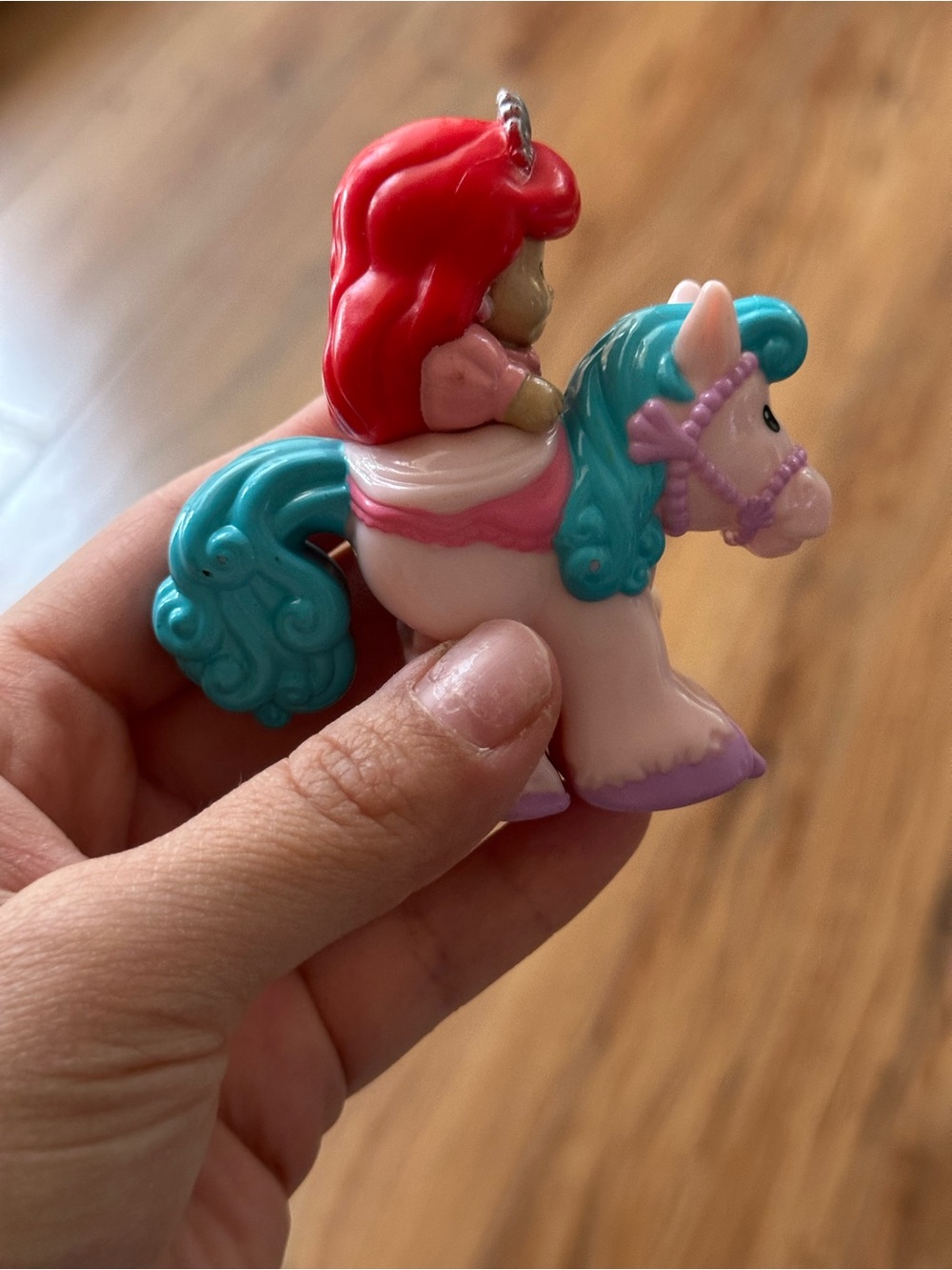 Disney Ariel Doll on Teal Mane Pony - Pink, Teal & Red